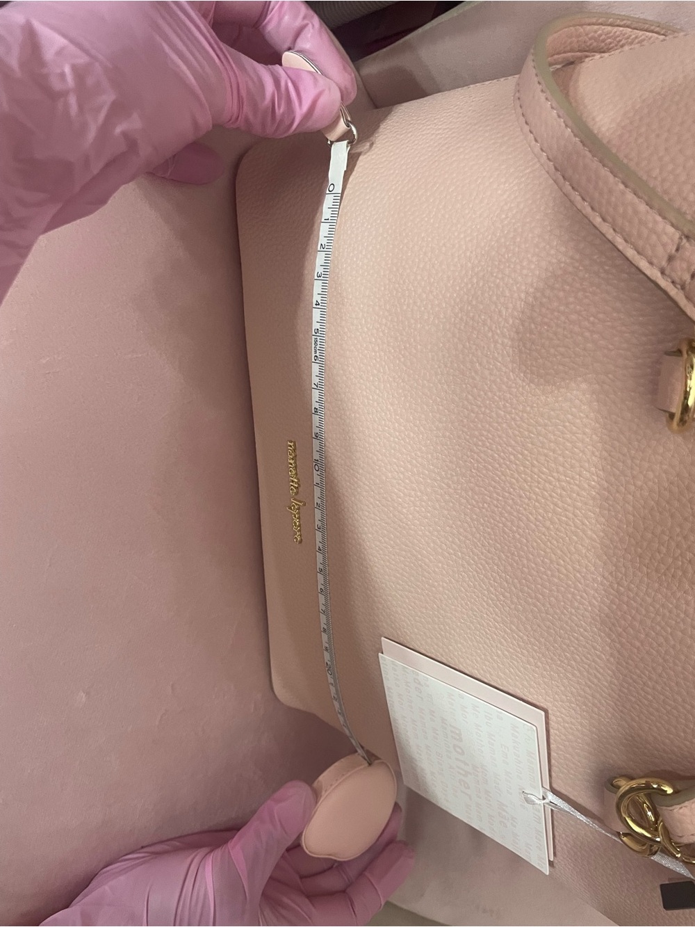 Nanette Lepore Blush Pink Pebbled Shoulder Tote with Gold Hardware - Picture 7 of 7